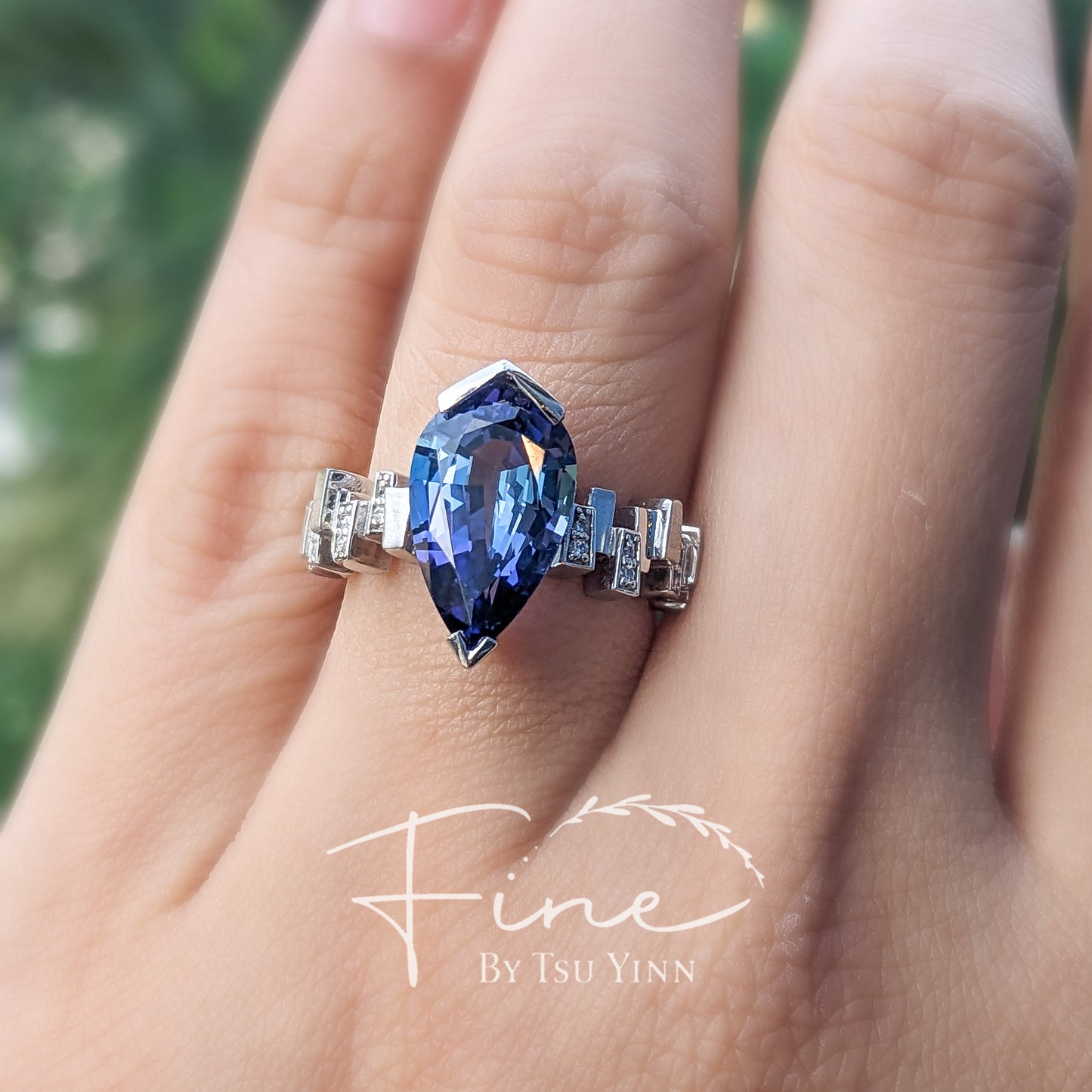 FBTY Leigh Ring with Pear Tanzanite