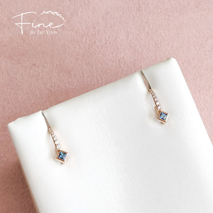 RG Morganite Detachable Long Drop Earrings