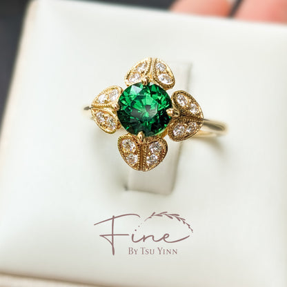Indrani Ring with Tsavorite