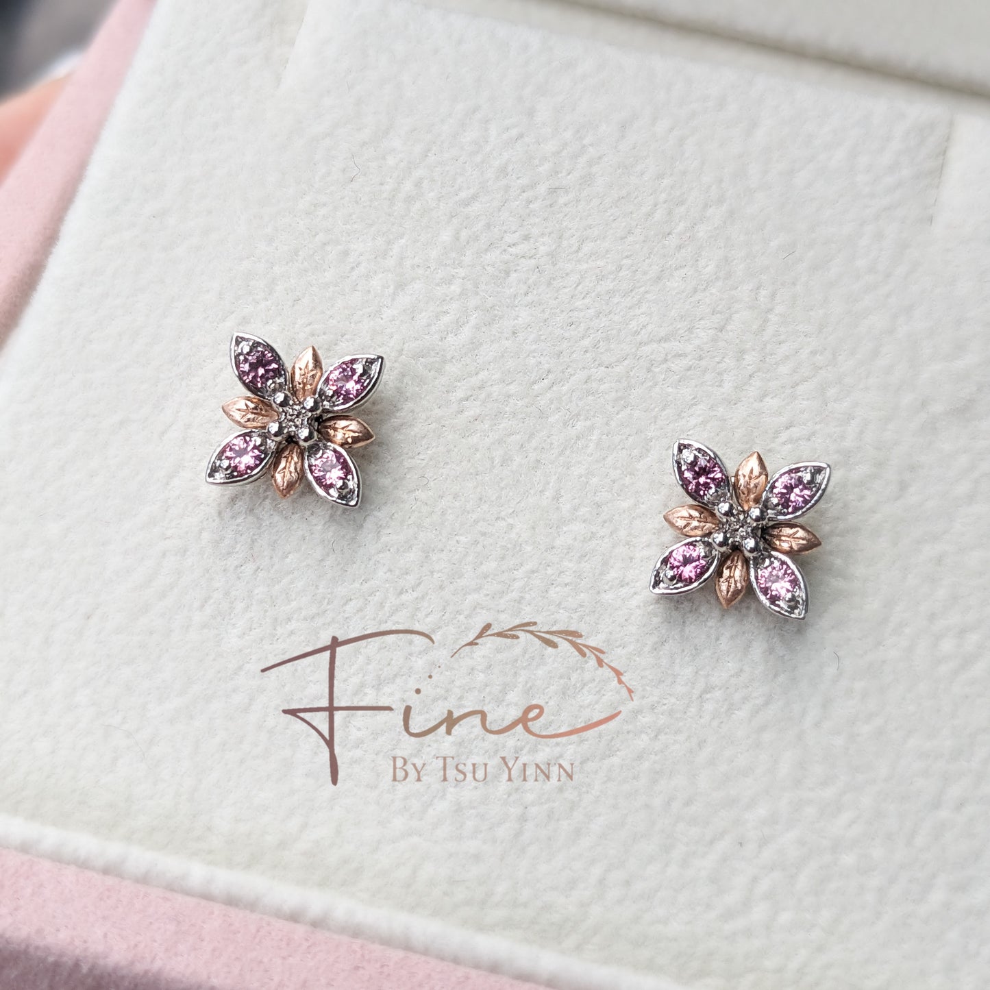 Flora Earrings with Morganite drops