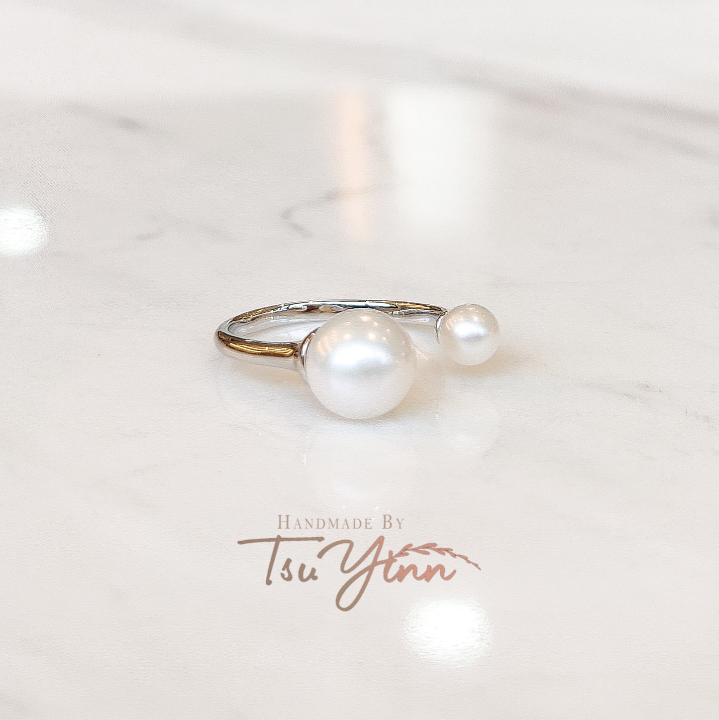 Pearl Baubles Open Ring (White)