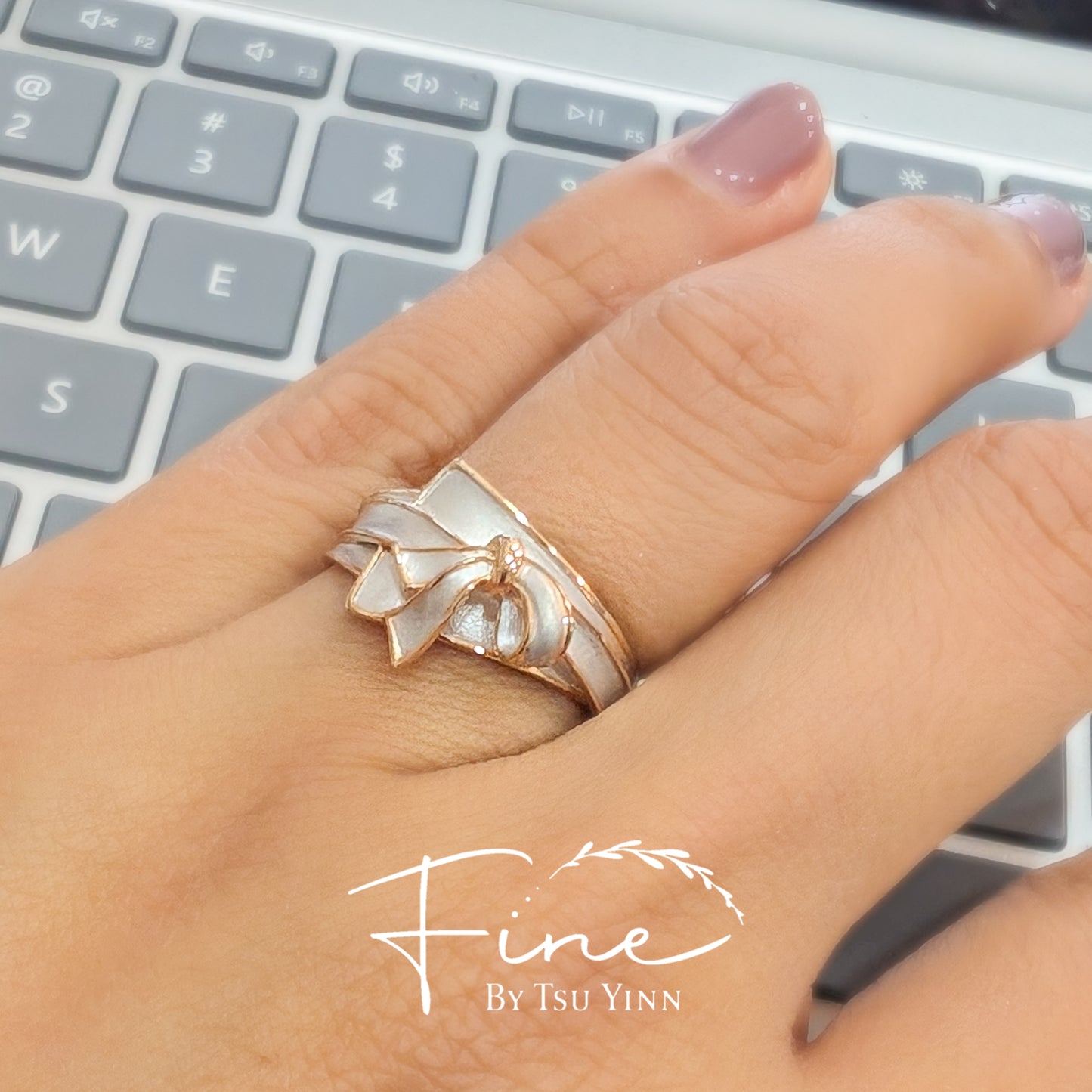 FBTY Obi Belt Ring - Rose Gold and White Gold