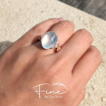 RG Leigh Ring with Icy Jadeite