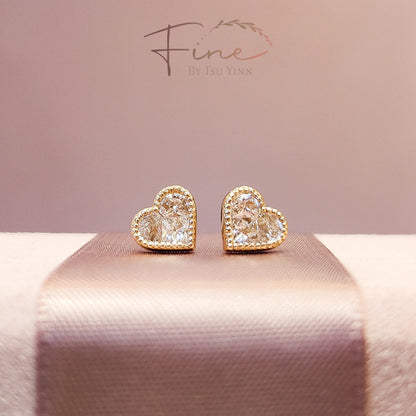 Heart Diamond Earrings