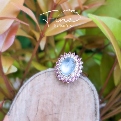 Elizabeth Ring with Icy Jadeite