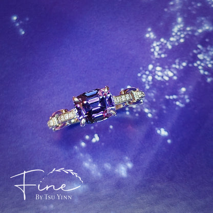 WG Olivia Half Band Ring with Tanzanite