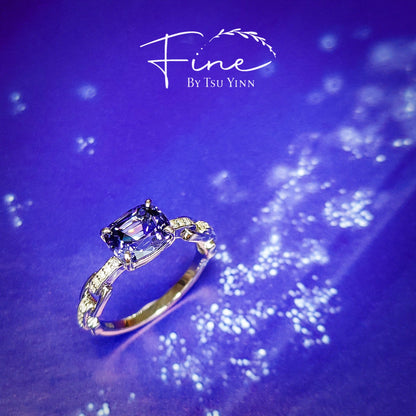 WG Olivia Half Band Ring with Tanzanite