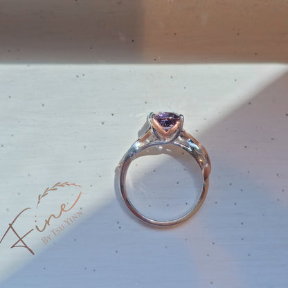 Zee Ring with Purplish Grey Spinel