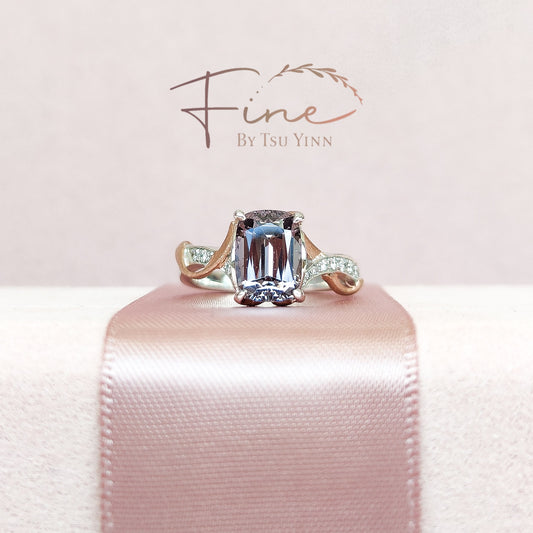 FBTY Zee Ring with Purplish Grey Spinel