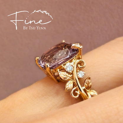 Flora Ring with Lavender Pink Spinel