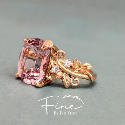 Flora Ring with Lavender Pink Spinel