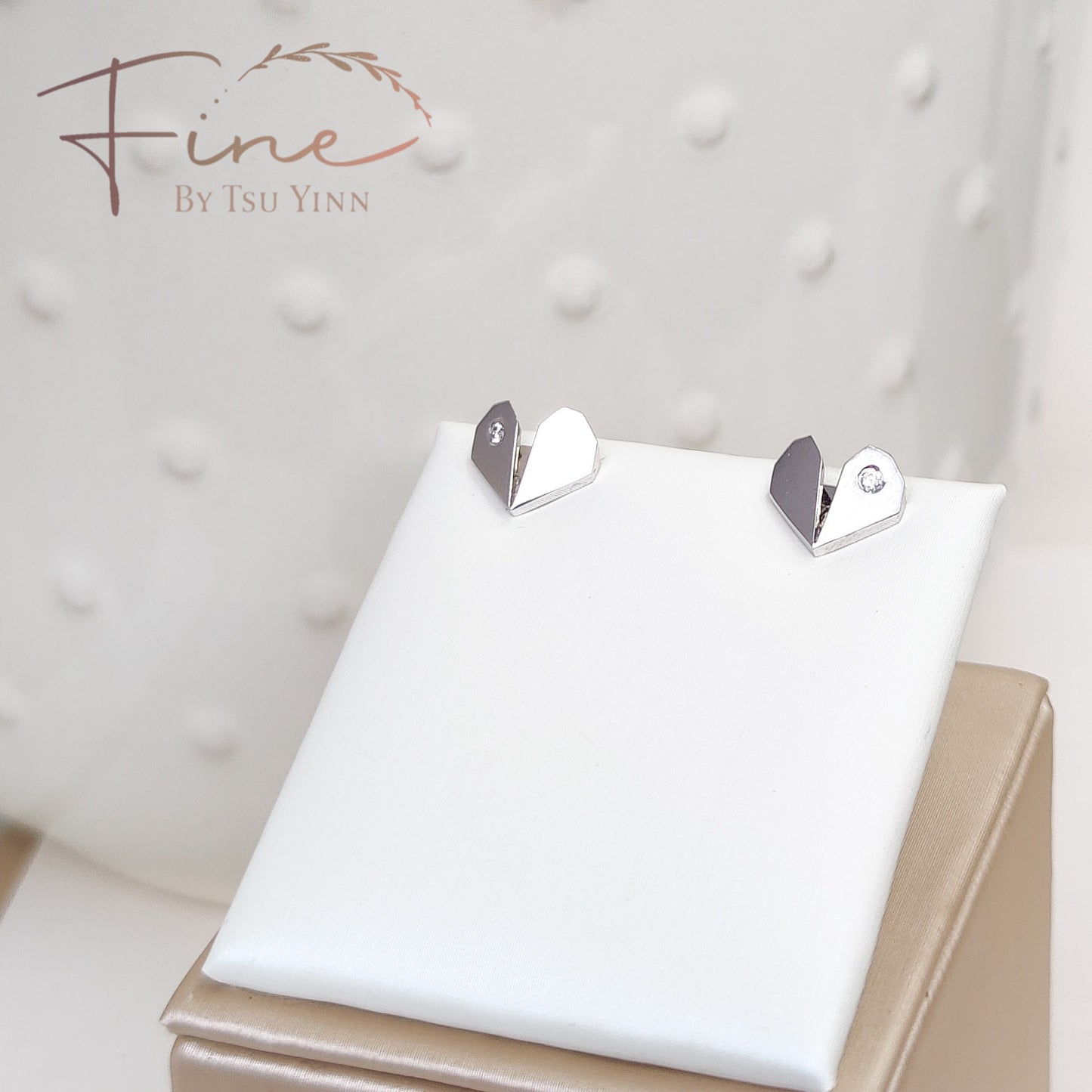 [Pre-order] Standard FBTY Origami Heart Studs