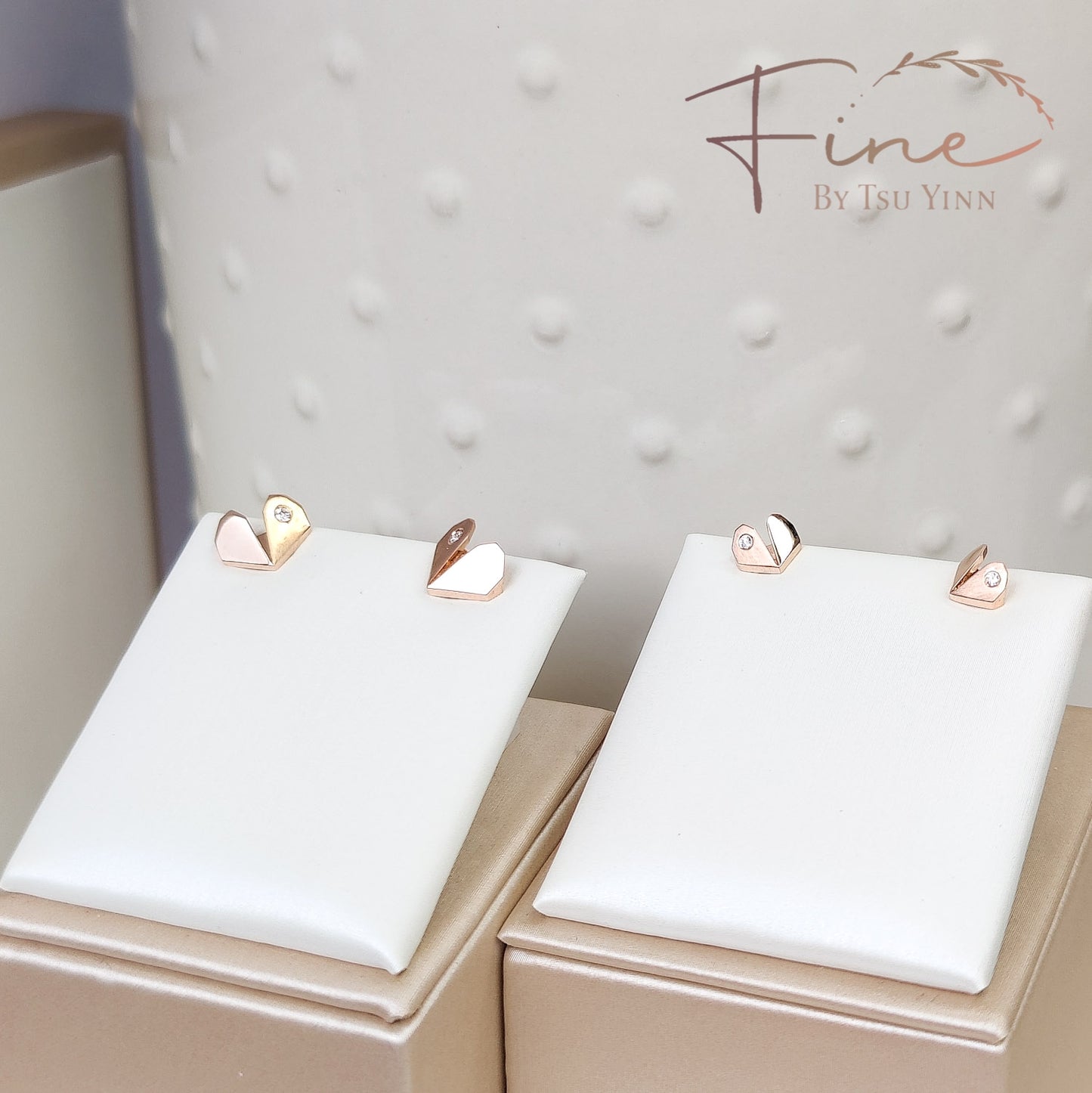 [Pre-order] Standard FBTY Origami Heart Studs