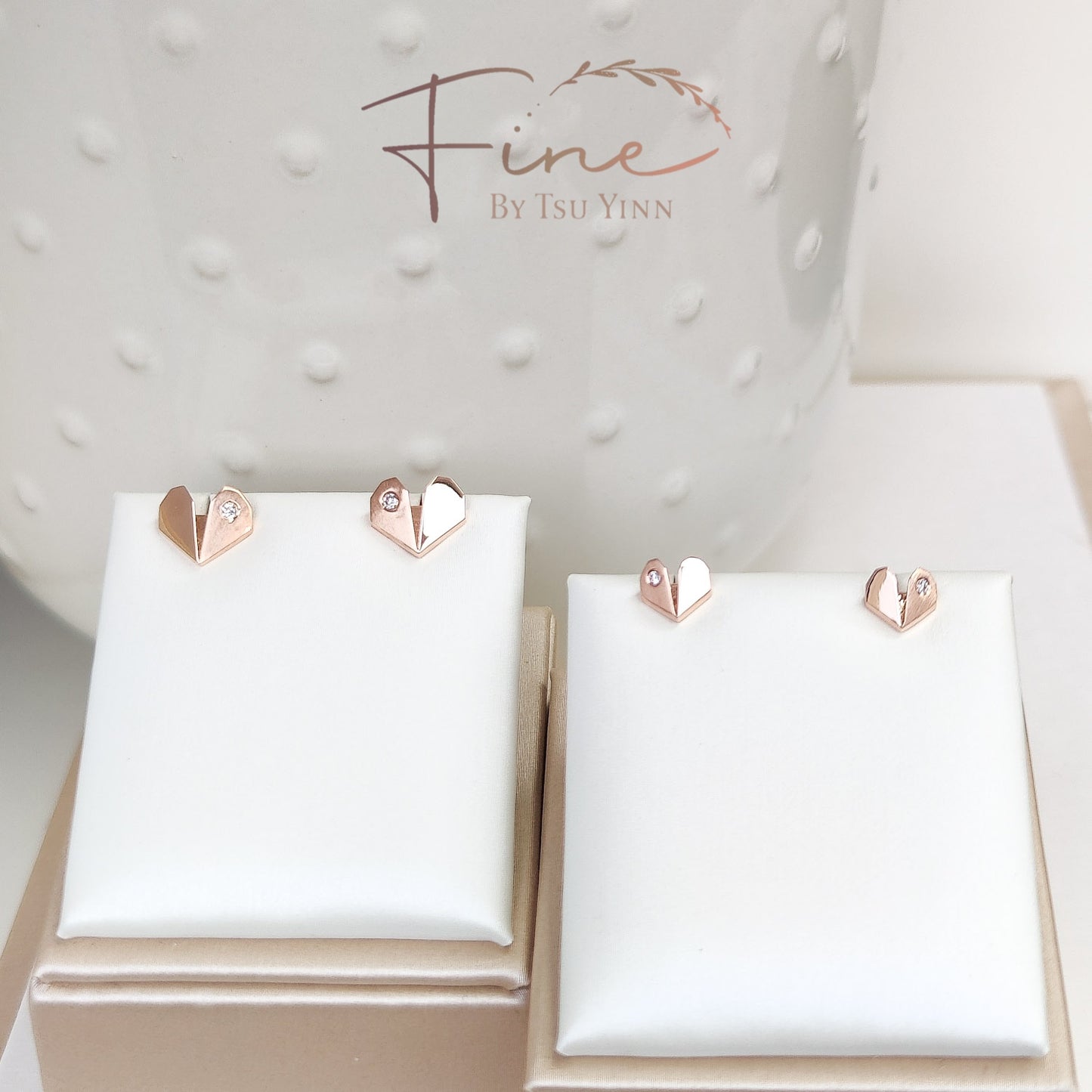 [Pre-order] Mini FBTY Origami Heart Studs