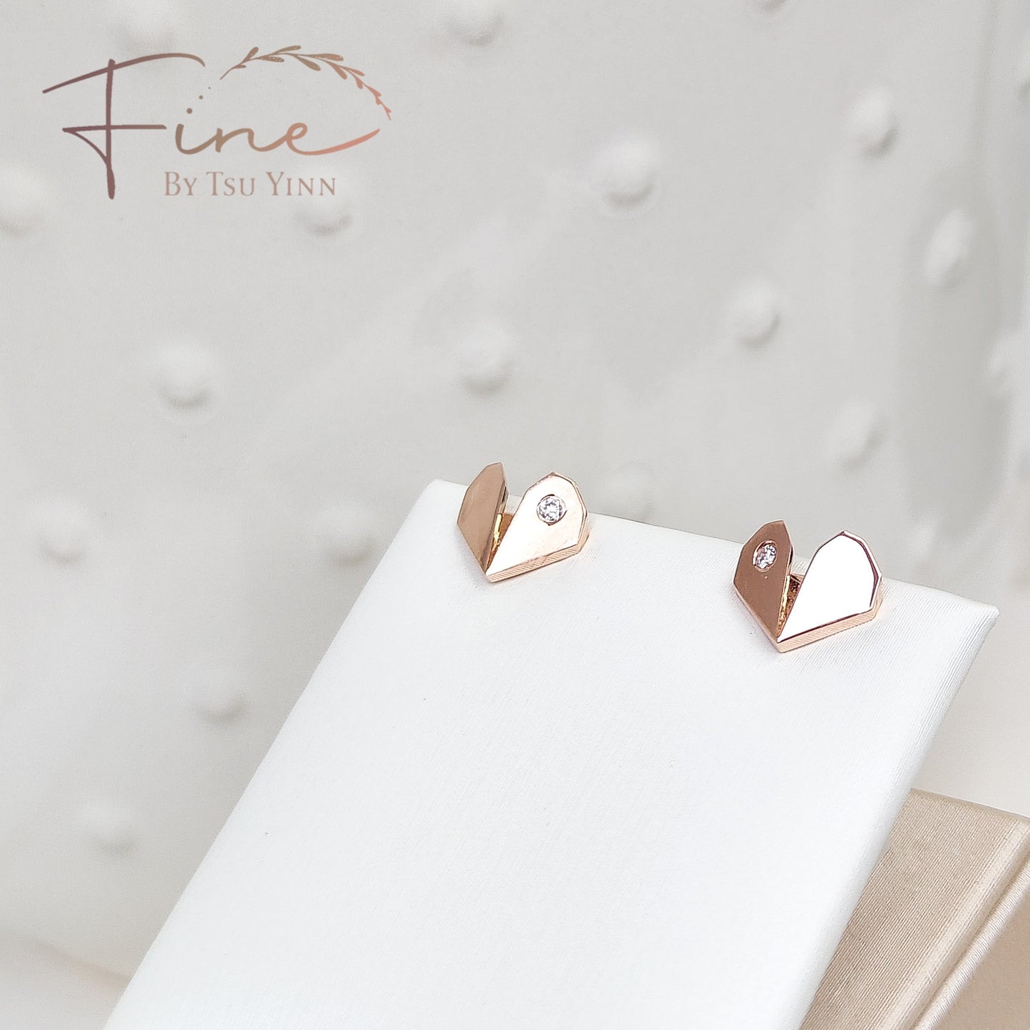 [Pre-order] Standard FBTY Origami Heart Studs