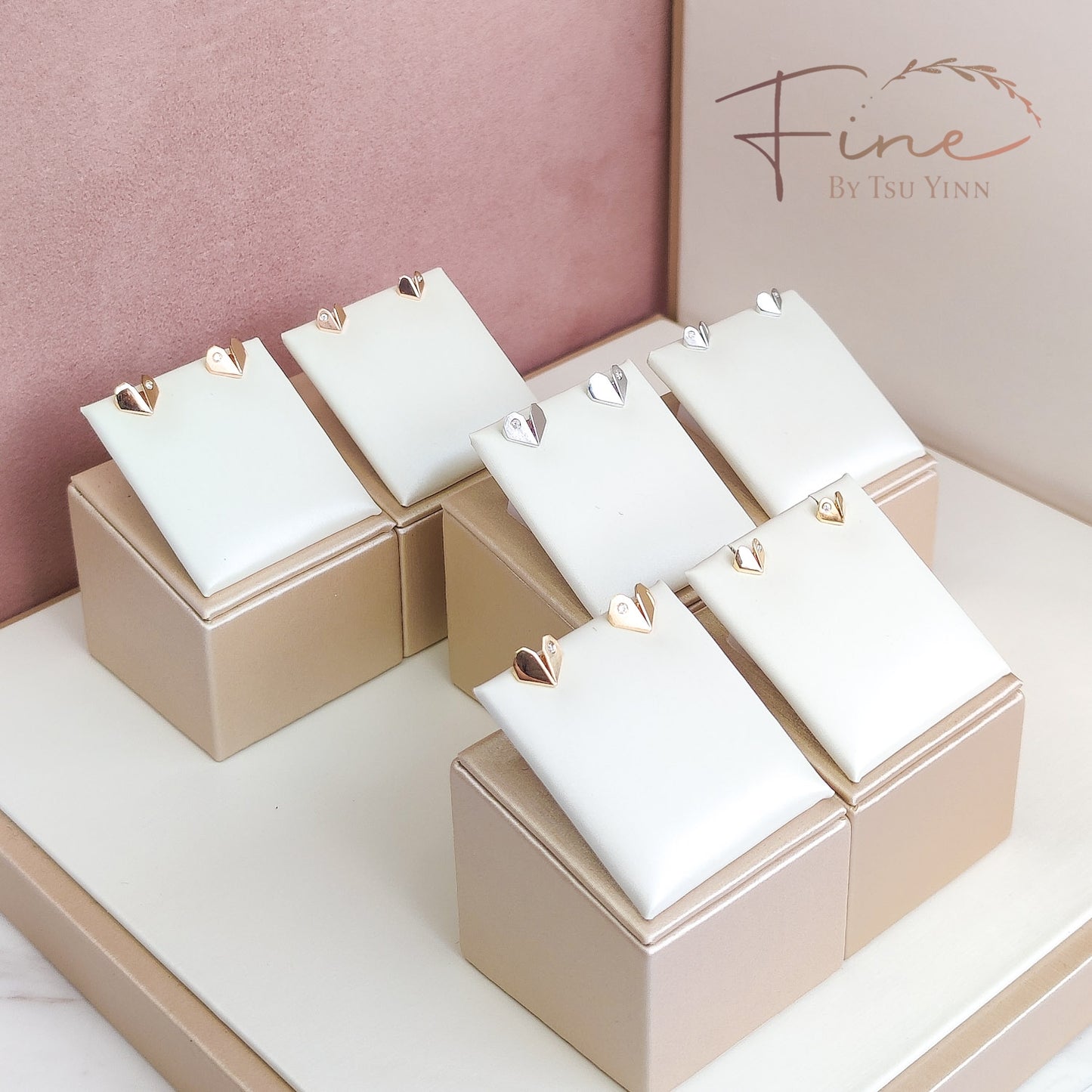 [Pre-order] Mini FBTY Origami Heart Studs