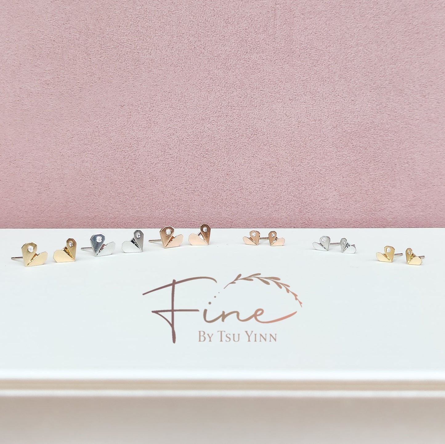 [Pre-order] Mini FBTY Origami Heart Studs