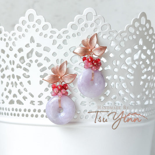 Joanne Tien Earrings (Dyed Ruby and Pink Tourmaline)