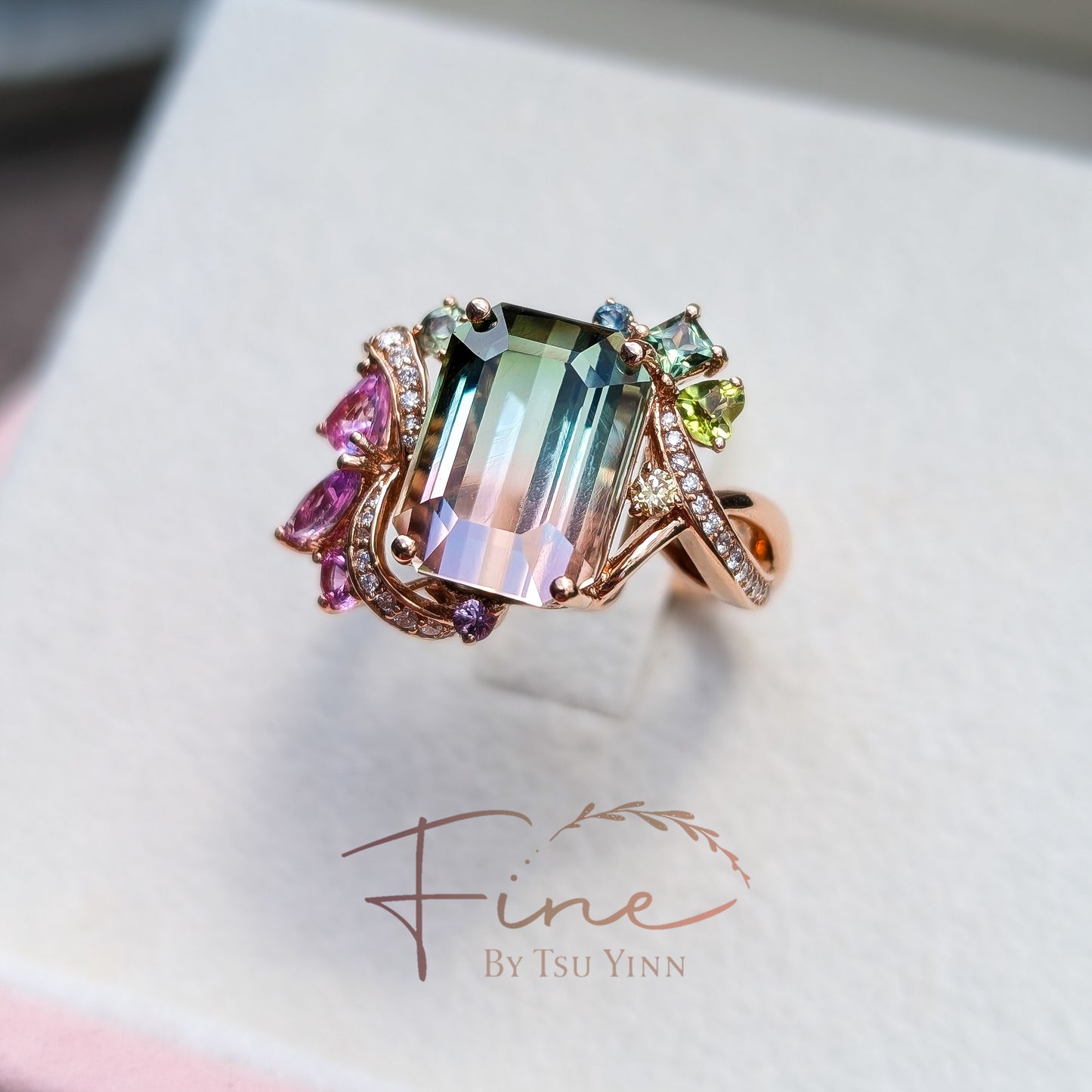 RG Bi-Colour Tourmaline Ring