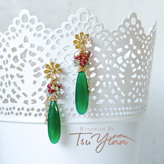 Poinsettia Earrings