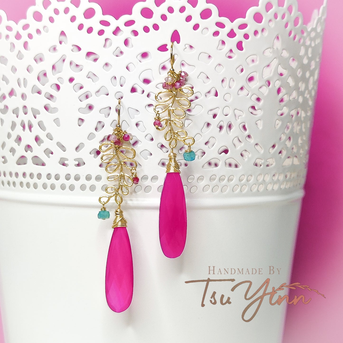 Fuchsia Poems Earrings