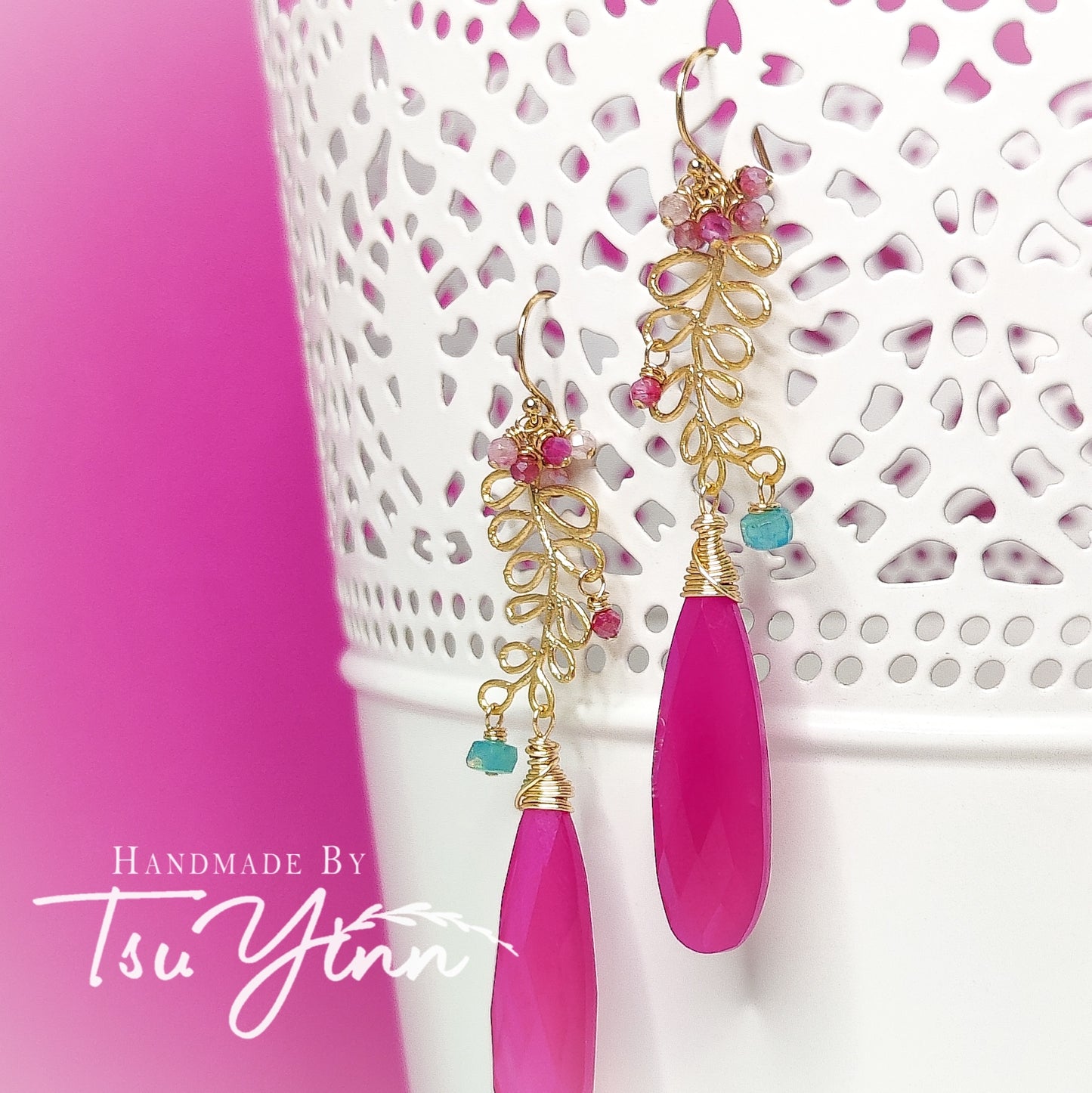 Fuchsia Poems Earrings