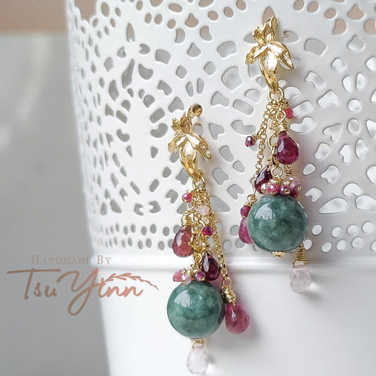 Imperial Burgundy Earrings