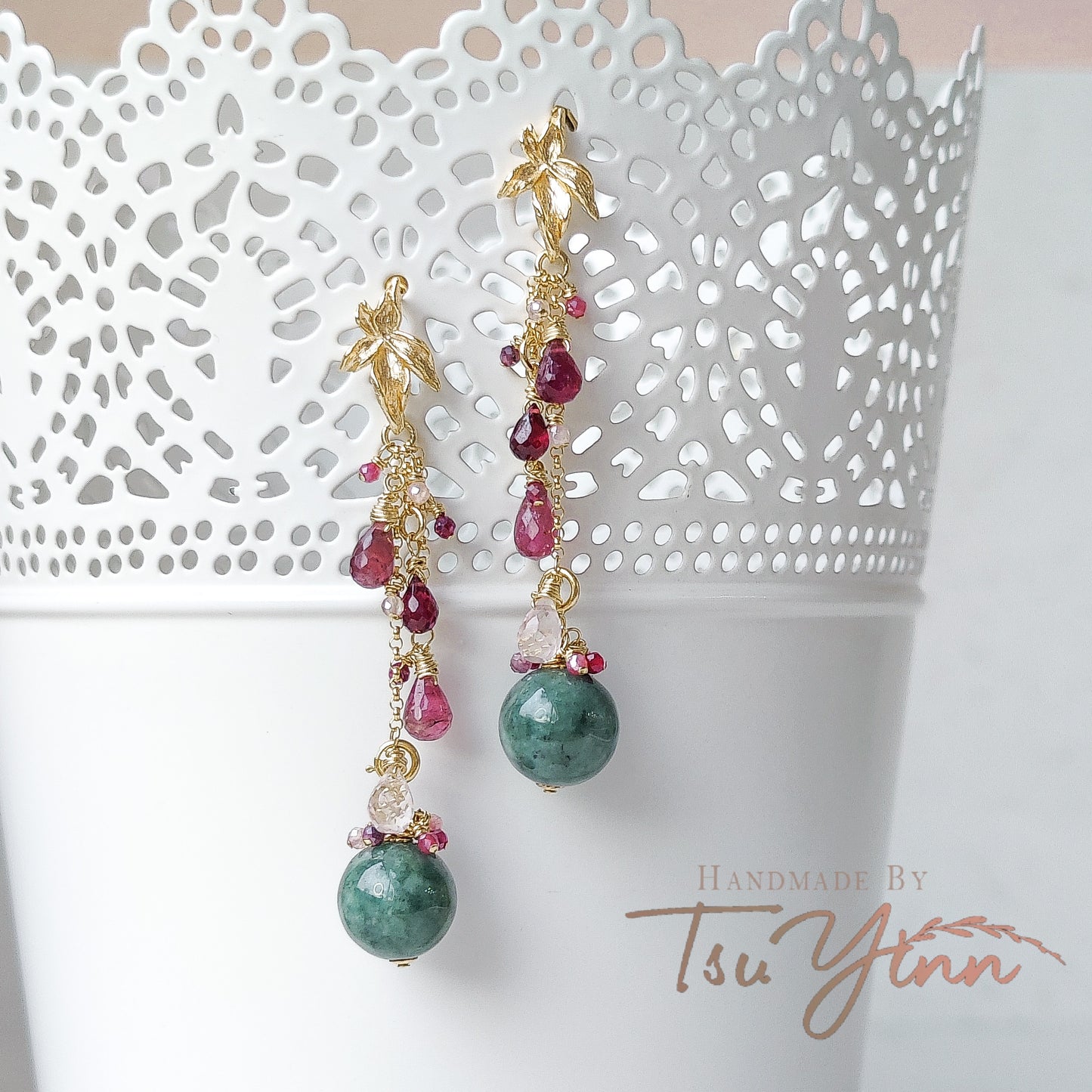Imperial Burgundy Earrings