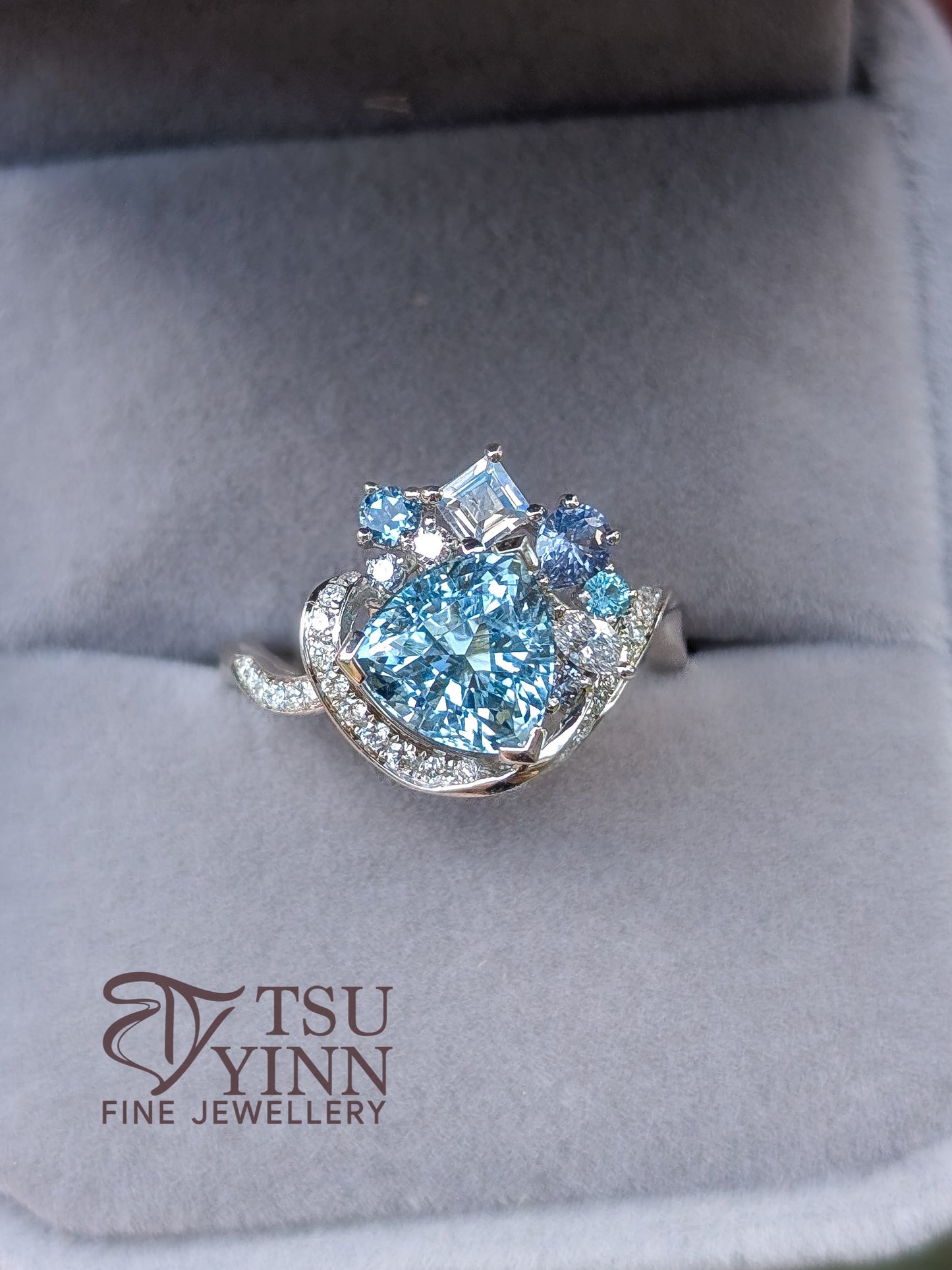 Ellie Ring with Aquamarine
