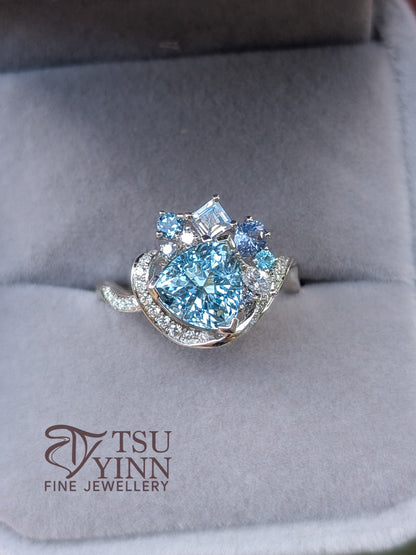 Ellie Ring with Aquamarine
