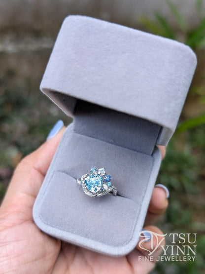 Ellie Ring with Aquamarine