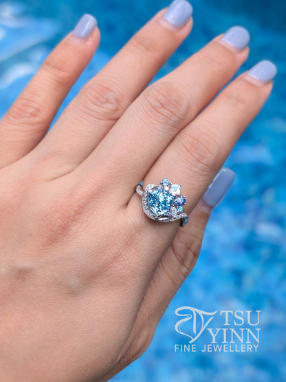 Ellie Ring with Aquamarine