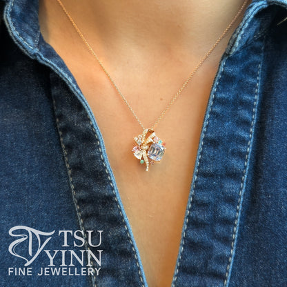 Tanzanite Ribbon Ring-dant (Ring-cum-Pendant)