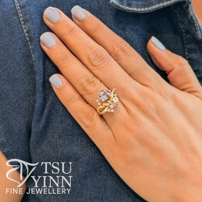 Tanzanite Ribbon Ring-dant (Ring-cum-Pendant)