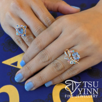 Tanzanite Ribbon Ring-dant (Ring-cum-Pendant)