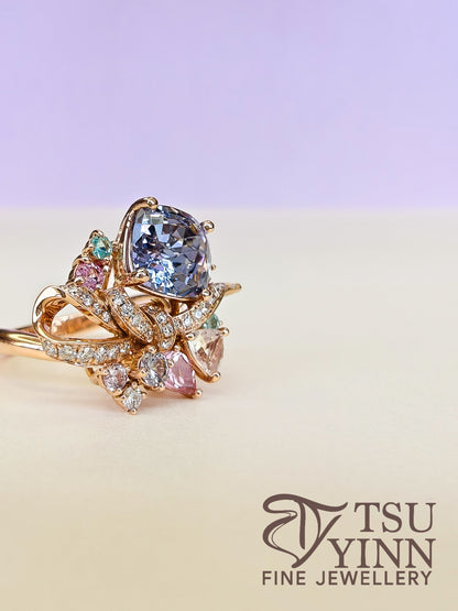 Tanzanite Ribbon Ring-dant (Ring-cum-Pendant)