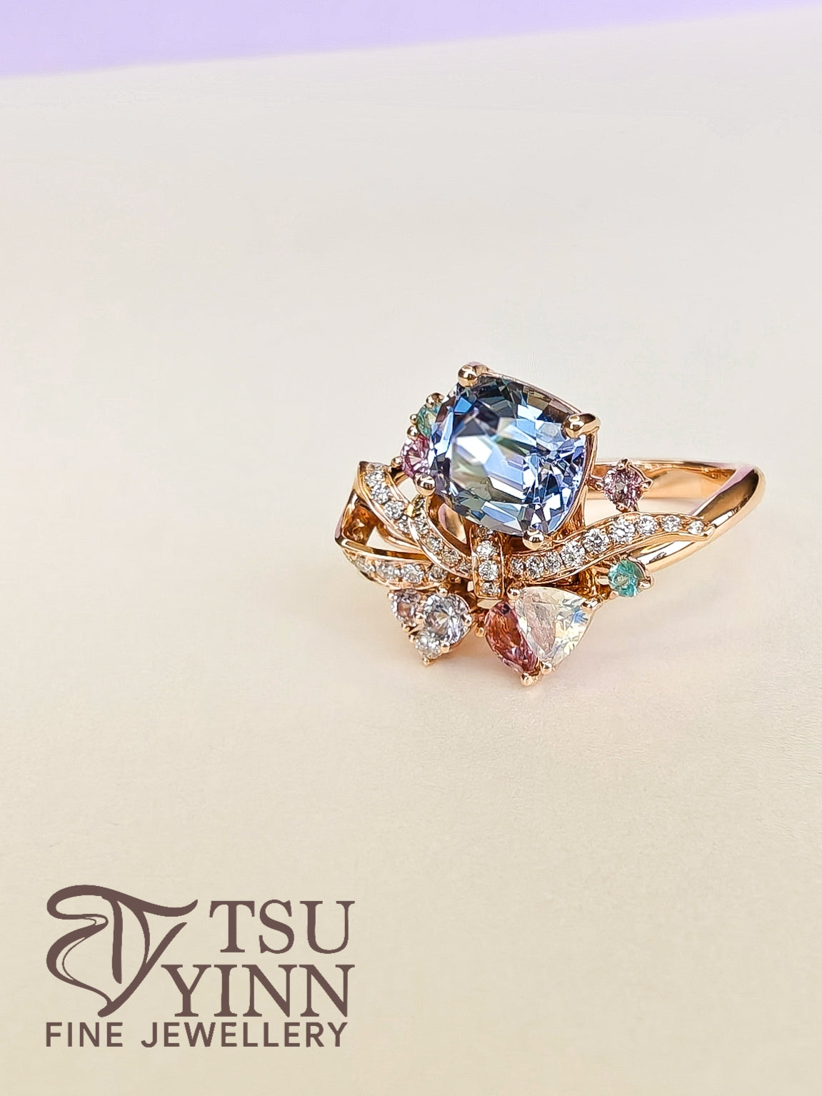 Tanzanite Ribbon Ring-dant (Ring-cum-Pendant)