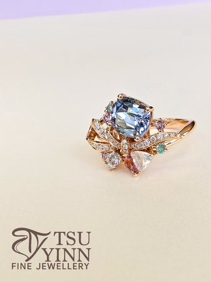 Tanzanite Ribbon Ring-dant (Ring-cum-Pendant)