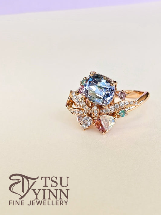 Tanzanite Ribbon Ring-dant (Ring-cum-Pendant)