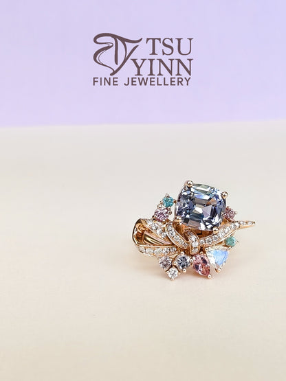 Tanzanite Ribbon Ring-dant (Ring-cum-Pendant)
