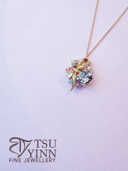 Tanzanite Ribbon Ring-dant (Ring-cum-Pendant)