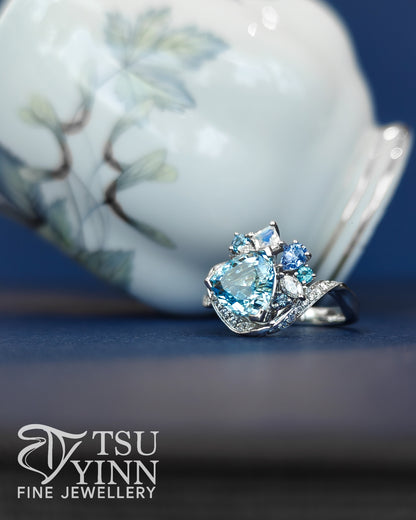 Ellie Ring with Aquamarine