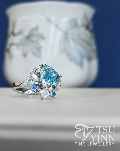 Ellie Ring with Aquamarine