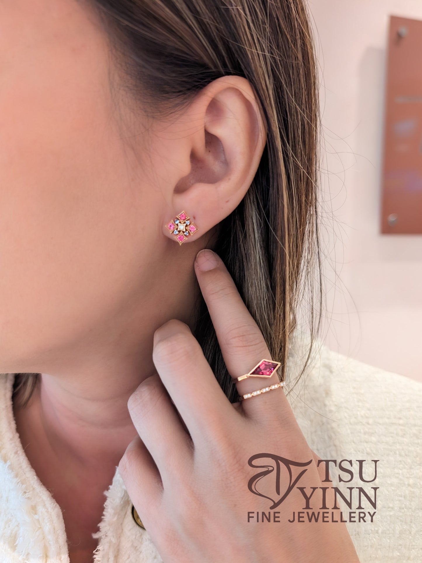 Karina Ring with Pink Spinel