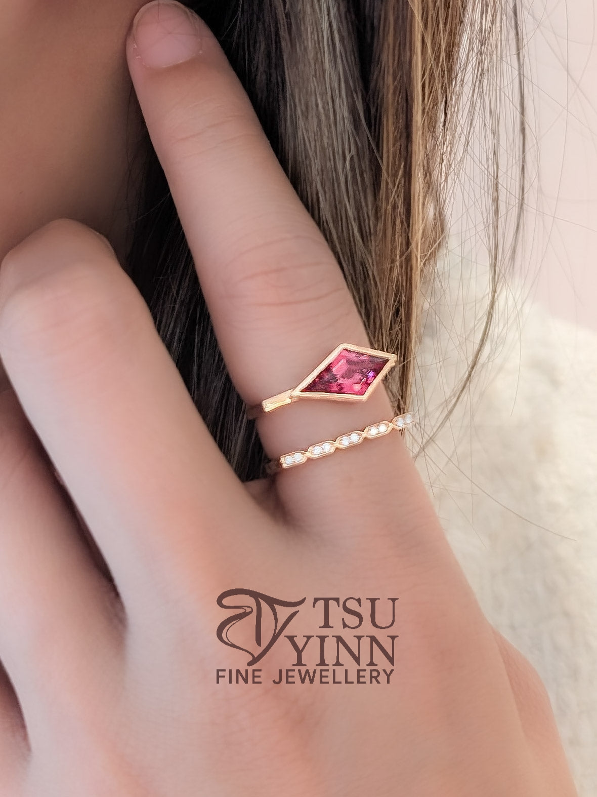 Karina Ring with Pink Spinel