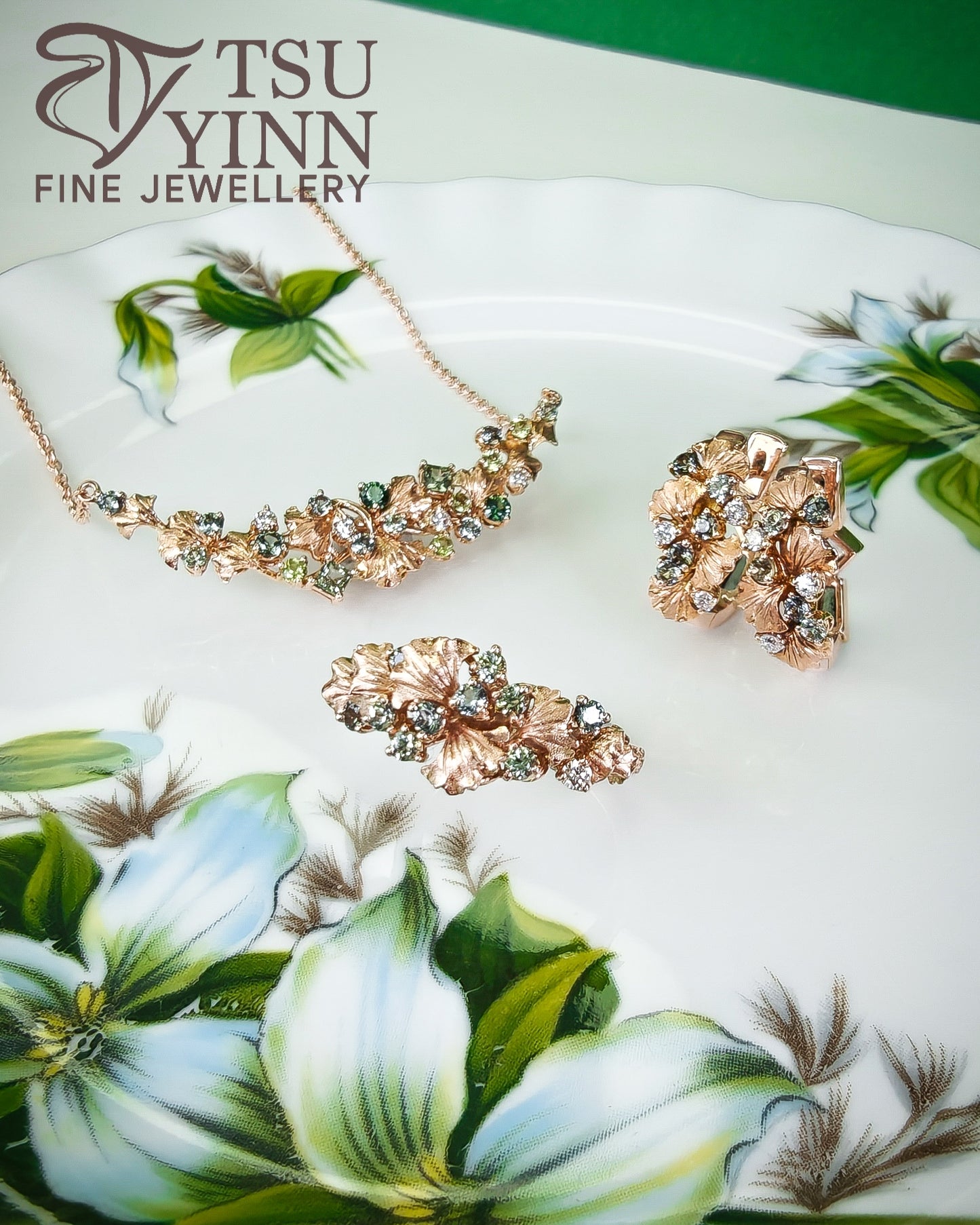 Noriko Necklace in Rose Gold
