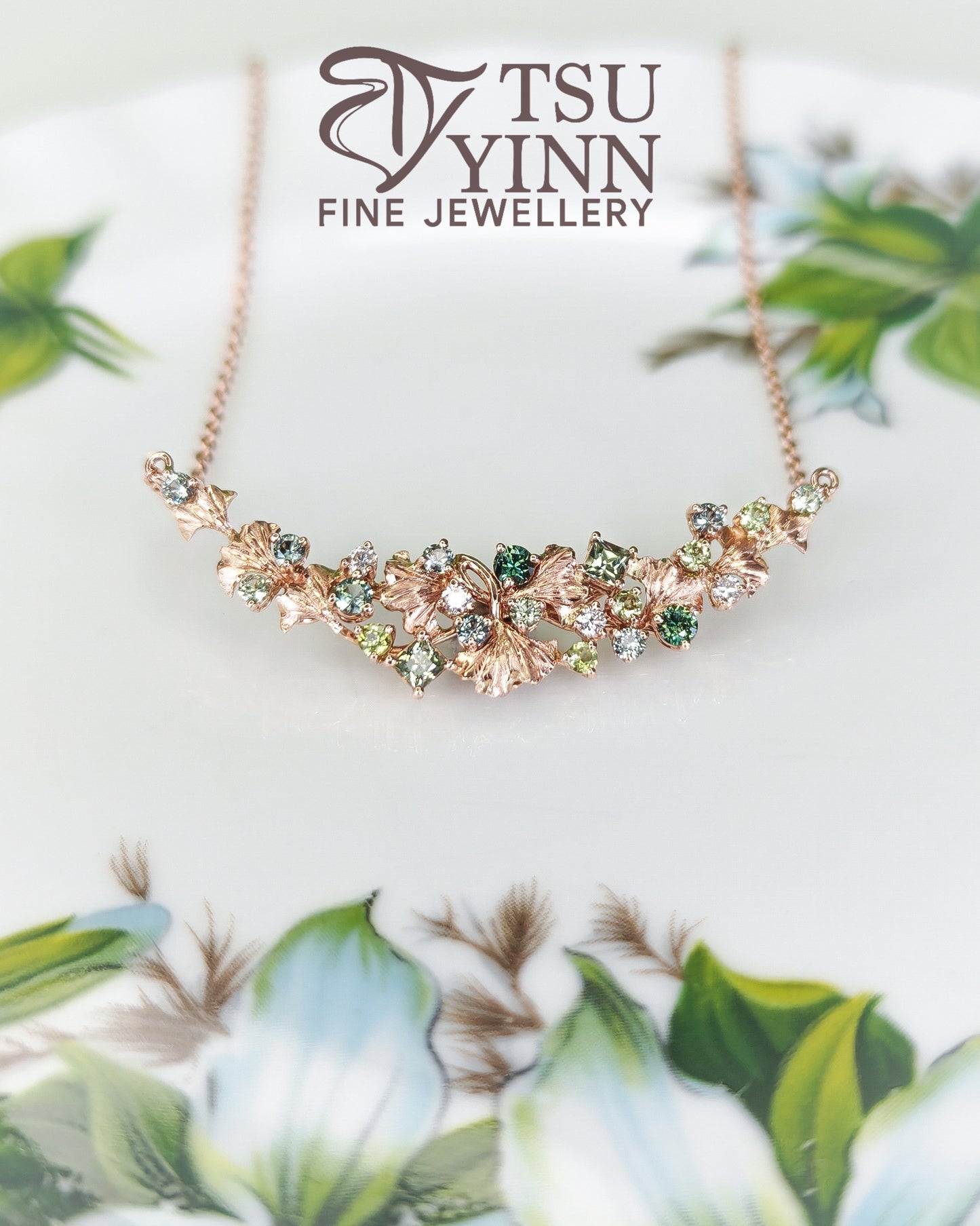 Noriko Necklace in Rose Gold