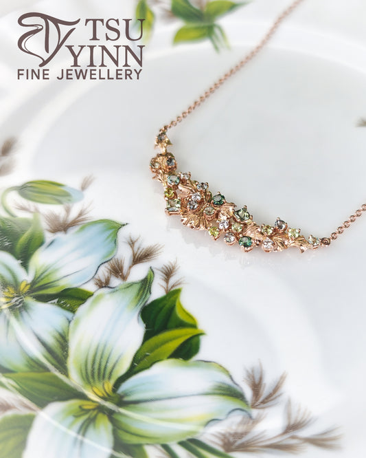 Noriko Necklace in Rose Gold