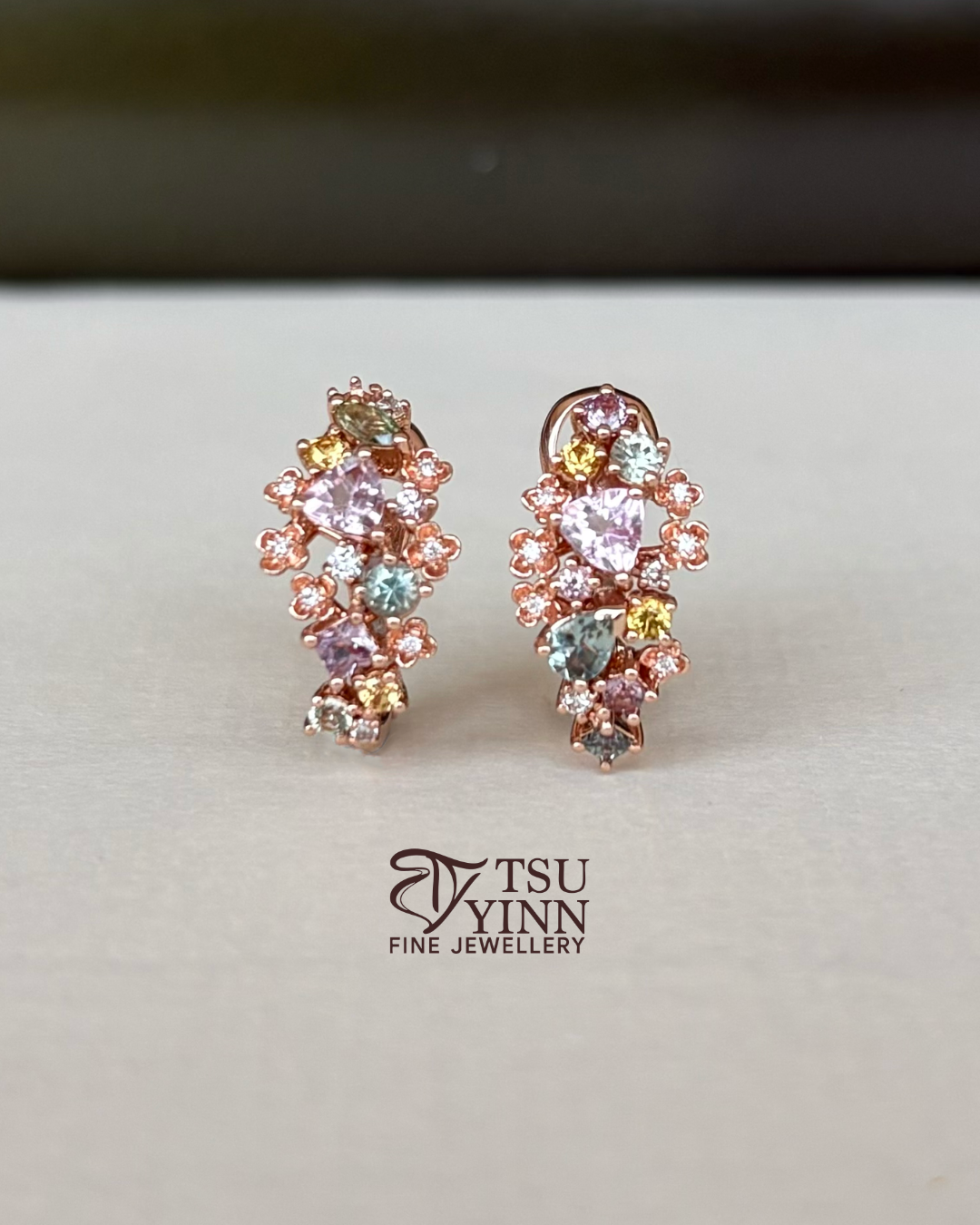 Messy Band Omega Back Earrings