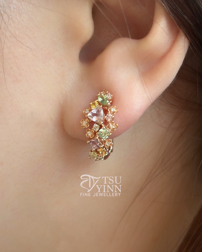 Messy Band Omega Back Earrings
